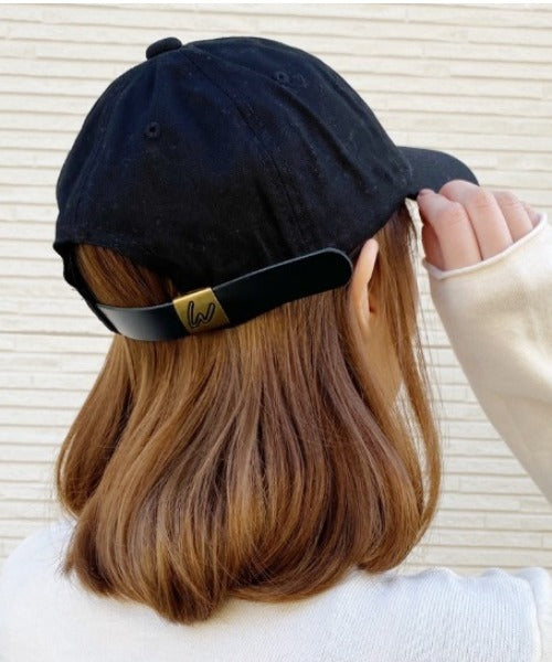 【wears original】STONE WASHED TWILL CAP 本革 ベルト キャップ ハット | WR20CAP01 | ブラック