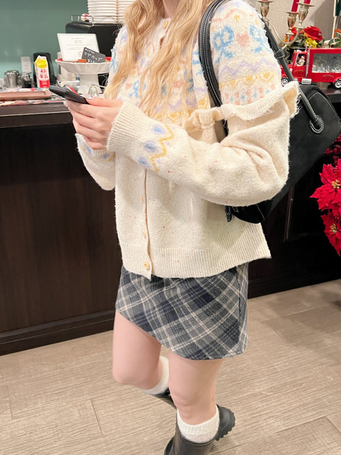 lovely ribbon frill cardigan | SL2243639 | アイボリー