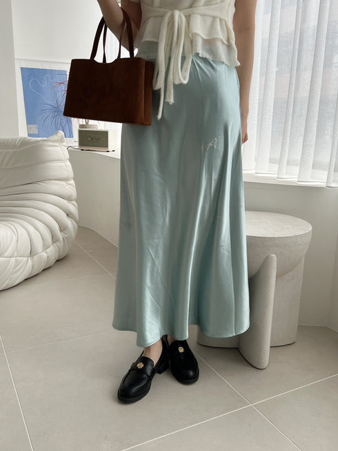 リボンラメサテンスカート | SL2251612 | グリーン