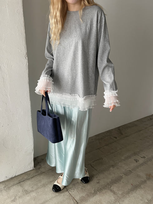 リボンラメサテンスカート | SL2251612 | グリーン