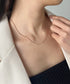 1mmシンプルスネークチェーンネックレス/simple snake necklace | IS4212018 | ピンク