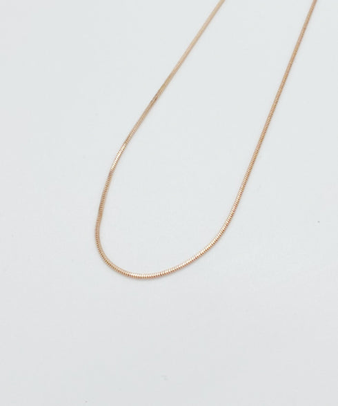 1mmシンプルスネークチェーンネックレス/simple snake necklace | IS4212018 | ピンク