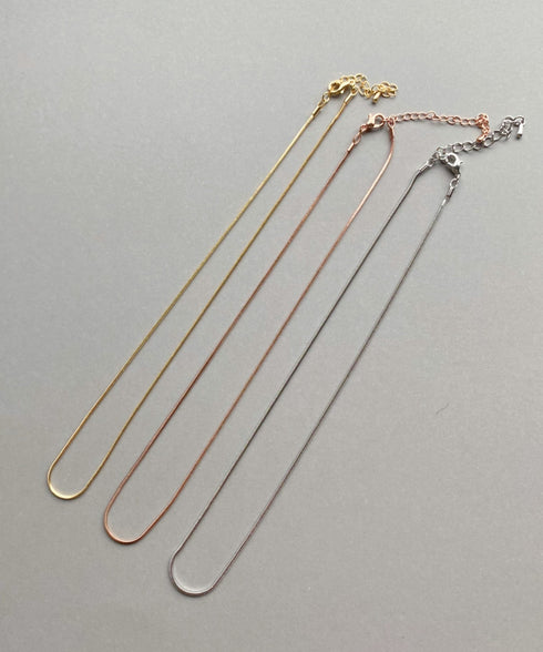 1mmシンプルスネークチェーンネックレス/simple snake necklace | IS4212018 | ゴールド