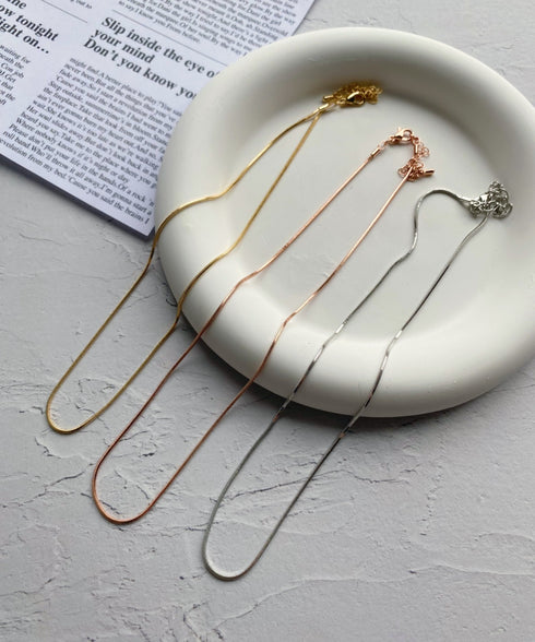 1mmシンプルスネークチェーンネックレス/simple snake necklace | IS4212018 | ゴールド