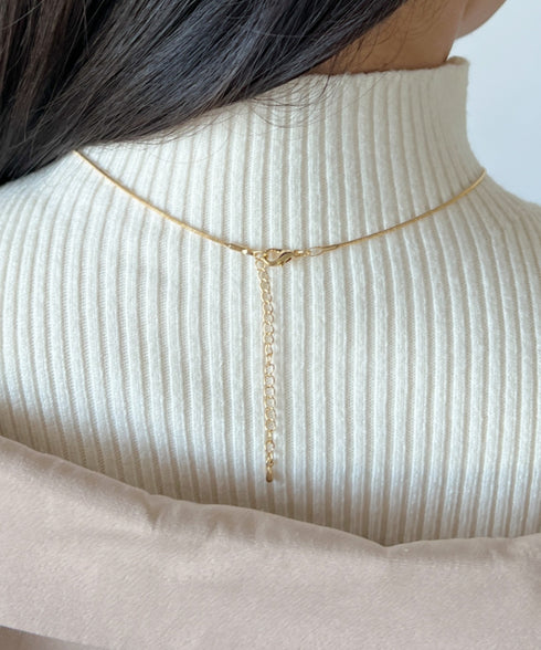 1mmシンプルスネークチェーンネックレス/simple snake necklace | IS4212018 | ゴールド