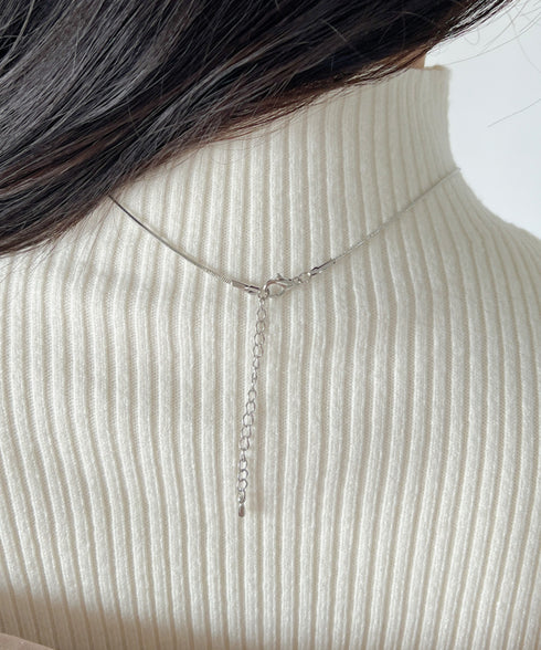 1mmシンプルスネークチェーンネックレス/simple snake necklace | IS4212018 | シルバー