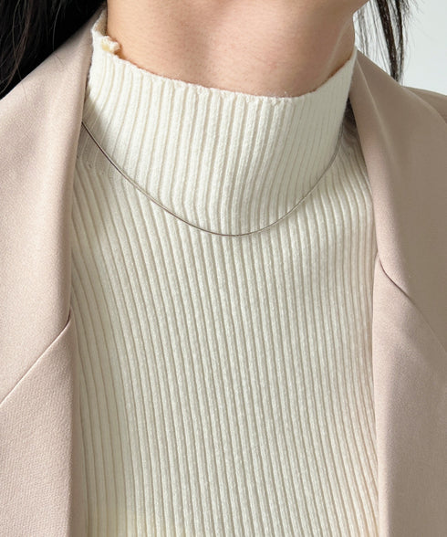 1mmシンプルスネークチェーンネックレス/simple snake necklace | IS4212018 | シルバー