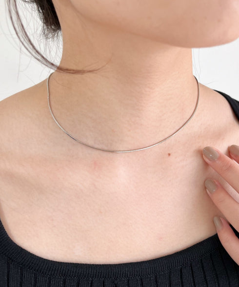 1mmシンプルスネークチェーンネックレス/simple snake necklace | IS4212018 | シルバー