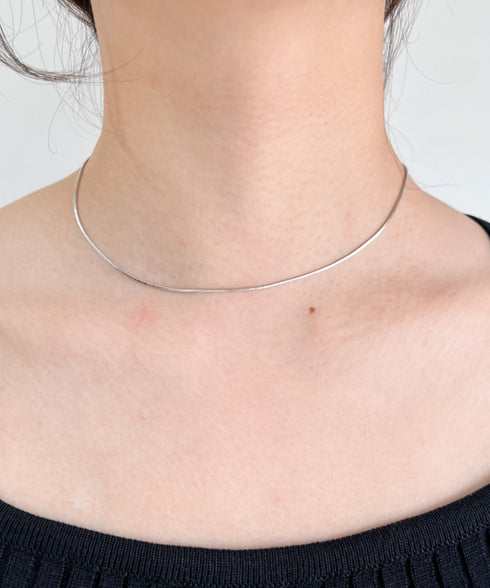 1mmシンプルスネークチェーンネックレス/simple snake necklace | IS4212018 | シルバー