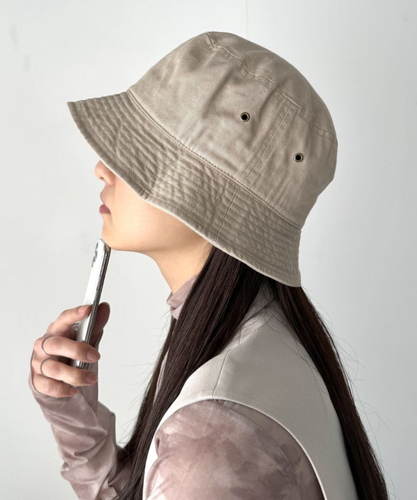 【newhattan】 ニューハッタン サイズ展開あり バケットハット ツイル デニム ユニセックス/buckethat | L5211001 | ベージュ