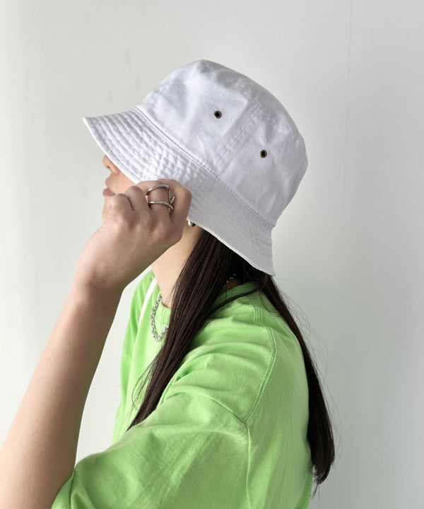 【newhattan】 ニューハッタン サイズ展開あり バケットハット ツイル デニム ユニセックス/buckethat | L5211001 | ホワイト