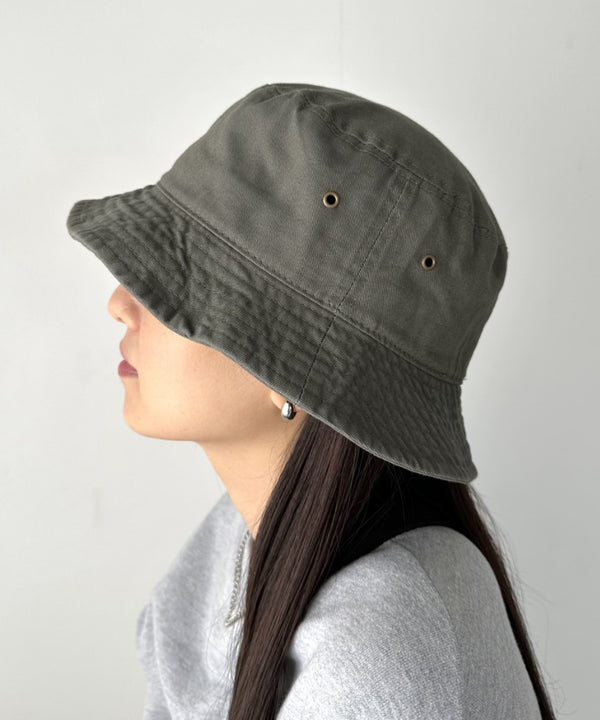 【newhattan】 ニューハッタン サイズ展開あり バケットハット ツイル デニム ユニセックス/buckethat | L5211001 | カーキ