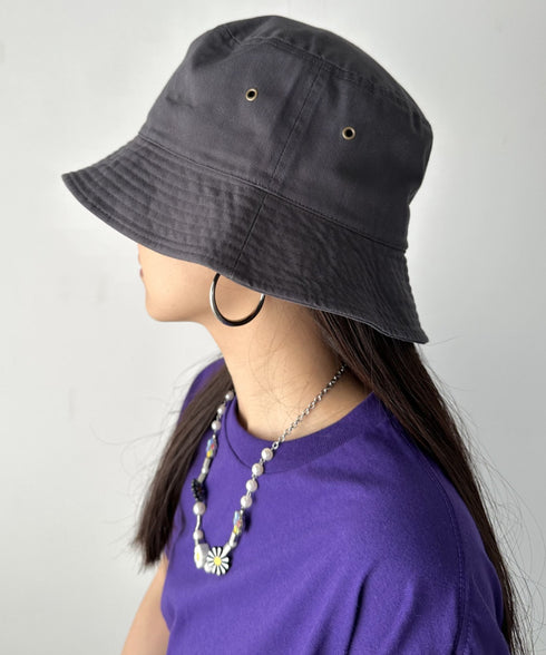 【newhattan】 ニューハッタン サイズ展開あり バケットハット ツイル デニム ユニセックス/buckethat | L5211001 | チャコール