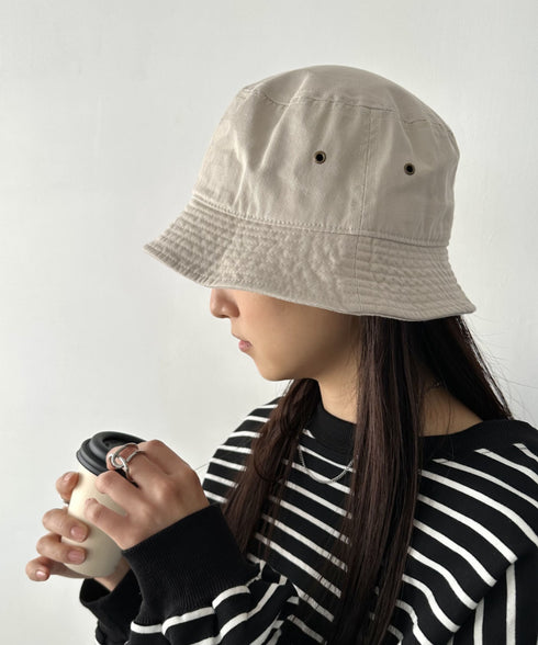 【newhattan】 ニューハッタン サイズ展開あり バケットハット ツイル デニム ユニセックス/buckethat | L5211001 | ライトベージュ