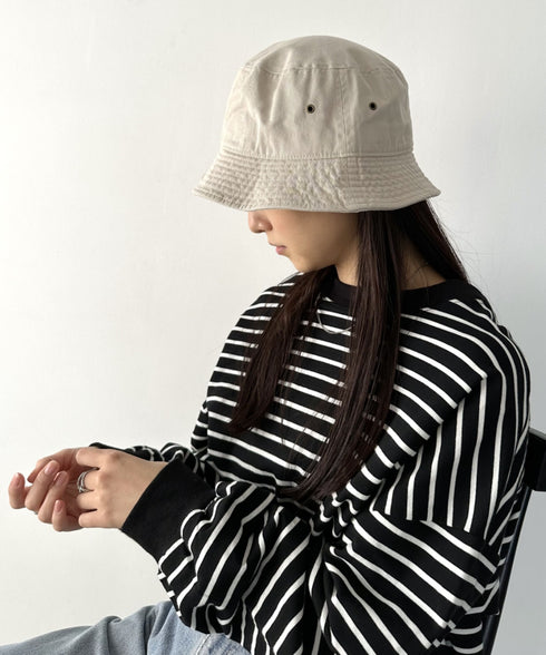 【newhattan】 ニューハッタン サイズ展開あり バケットハット ツイル デニム ユニセックス/buckethat | L5211001 | ライトベージュ