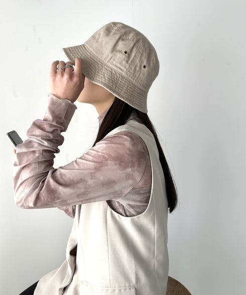 【newhattan】 ニューハッタン サイズ展開あり バケットハット ツイル デニム ユニセックス/buckethat | L5211001 | ベージュ