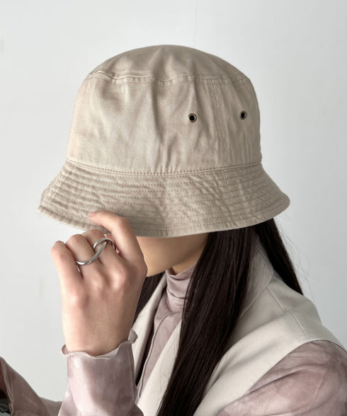 【newhattan】 ニューハッタン サイズ展開あり バケットハット ツイル デニム ユニセックス/buckethat | L5211001 | ベージュ