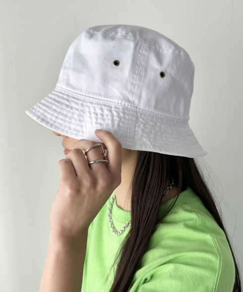 【newhattan】 ニューハッタン サイズ展開あり バケットハット ツイル デニム ユニセックス/buckethat | L5211001 | ホワイト