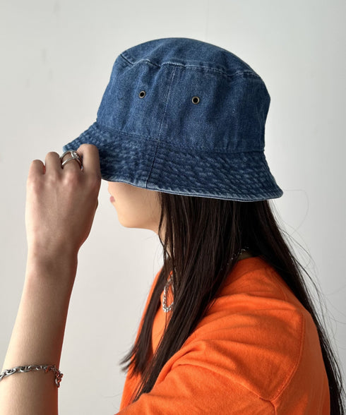 【newhattan】 ニューハッタン サイズ展開あり バケットハット ツイル デニム ユニセックス/buckethat | L5211001 | ダークインディゴブルー