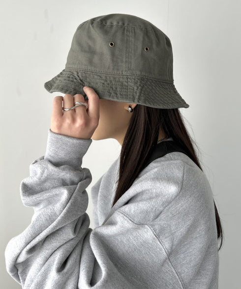 【newhattan】 ニューハッタン サイズ展開あり バケットハット ツイル デニム ユニセックス/buckethat | L5211001 | カーキ