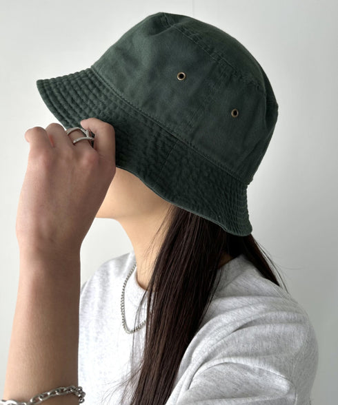【newhattan】 ニューハッタン サイズ展開あり バケットハット ツイル デニム ユニセックス/buckethat | L5211001 | ダークグリーン