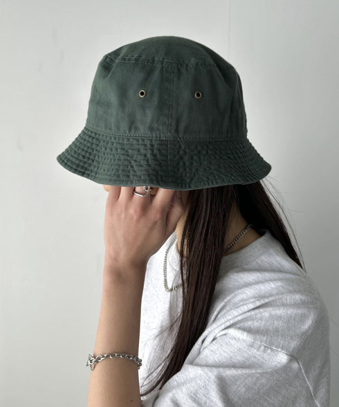 【newhattan】 ニューハッタン サイズ展開あり バケットハット ツイル デニム ユニセックス/buckethat | L5211001 | ダークグリーン