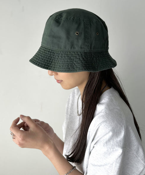 【newhattan】 ニューハッタン サイズ展開あり バケットハット ツイル デニム ユニセックス/buckethat | L5211001 | ダークグリーン