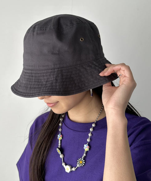 【newhattan】 ニューハッタン サイズ展開あり バケットハット ツイル デニム ユニセックス/buckethat | L5211001 | チャコール