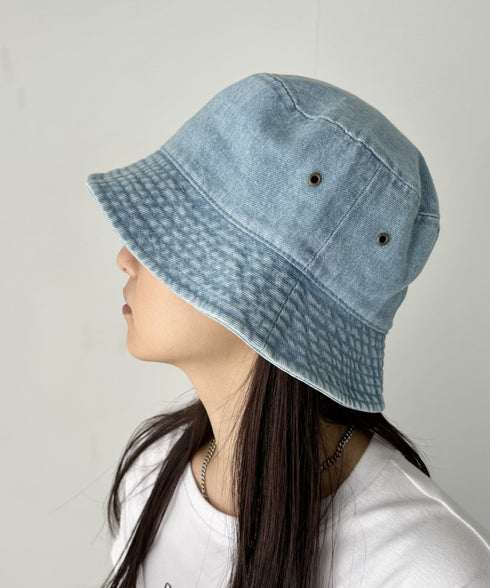 【newhattan】 ニューハッタン サイズ展開あり バケットハット ツイル デニム ユニセックス/buckethat | L5211001 | ライトインディゴブルー