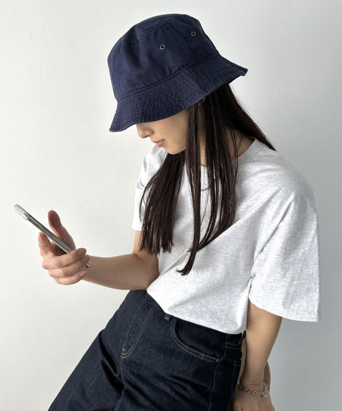 【newhattan】 ニューハッタン サイズ展開あり バケットハット ツイル デニム ユニセックス/buckethat | L5211001 | ネイビー