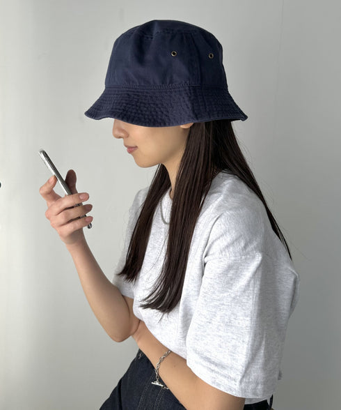 【newhattan】 ニューハッタン サイズ展開あり バケットハット ツイル デニム ユニセックス/buckethat | L5211001 | ネイビー