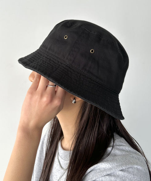 【newhattan】 ニューハッタン サイズ展開あり バケットハット ツイル デニム ユニセックス/buckethat | L5211001 | ブラック