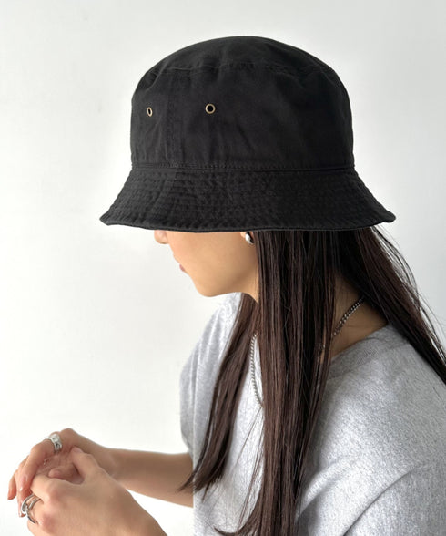 【newhattan】 ニューハッタン サイズ展開あり バケットハット ツイル デニム ユニセックス/buckethat | L5211001 | ブラック
