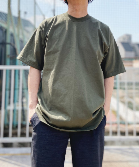 PRO CLUB(プロクラブ) /6.5オンス スーパーヘビーウェイト クルーネック 半袖Tシャツ Heavyweight Cotton Short Sleeve Crew Neck T-Shirt | M2212003 | オリーブ