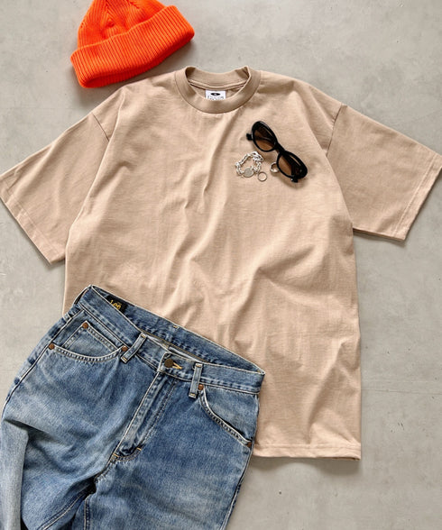 PRO CLUB(プロクラブ) /6.5オンス スーパーヘビーウェイト クルーネック 半袖Tシャツ Heavyweight Cotton Short Sleeve Crew Neck T-Shirt | M2212003 | ベージュ