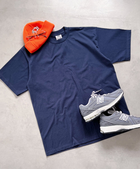 PRO CLUB(プロクラブ) /6.5オンス スーパーヘビーウェイト クルーネック 半袖Tシャツ Heavyweight Cotton Short Sleeve Crew Neck T-Shirt | M2212003 | ネイビー