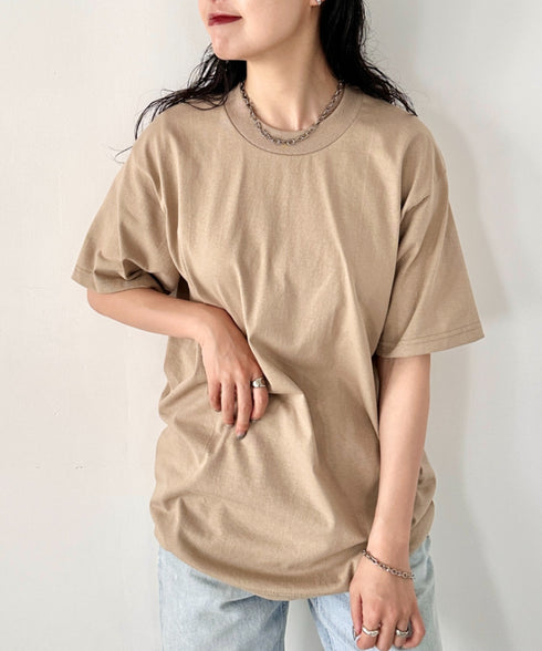 PRO CLUB(プロクラブ) /6.5オンス スーパーヘビーウェイト クルーネック 半袖Tシャツ Heavyweight Cotton Short Sleeve Crew Neck T-Shirt | M2212003 | ベージュ