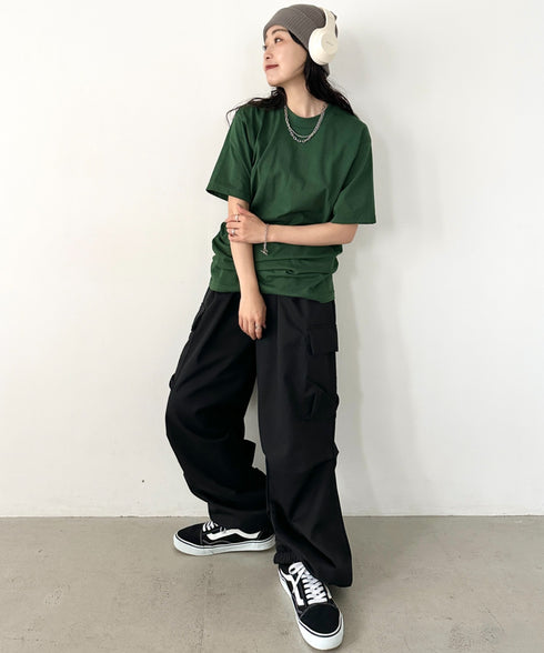 PRO CLUB(プロクラブ) /6.5オンス スーパーヘビーウェイト クルーネック 半袖Tシャツ Heavyweight Cotton Short Sleeve Crew Neck T-Shirt | M2212003 | ダークグリーン