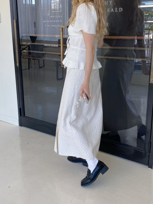 リボンパフスリーブ半袖ニット | SL2252613 | アイボリー