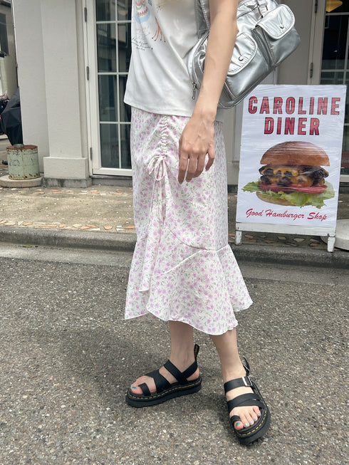 小花柄サイドドロストスカート | SL2242674 | パープル