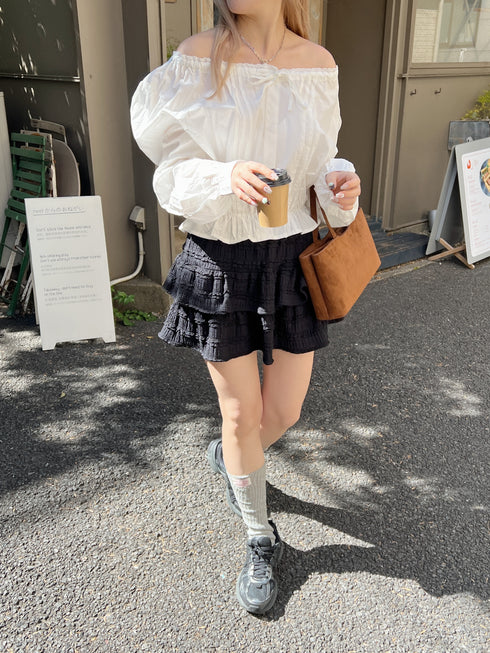 レースギャザーピンタックブラウス | SL2251605 | ホワイト