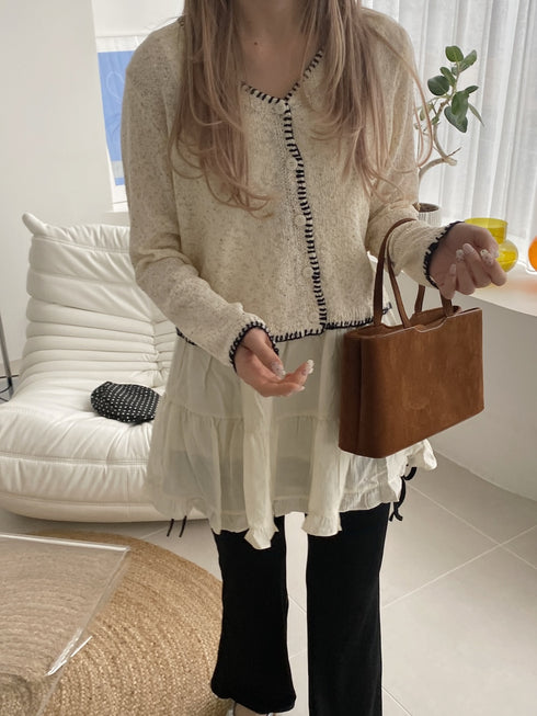 バイカラーステッチカーディガン | SL2251623 | アイボリー