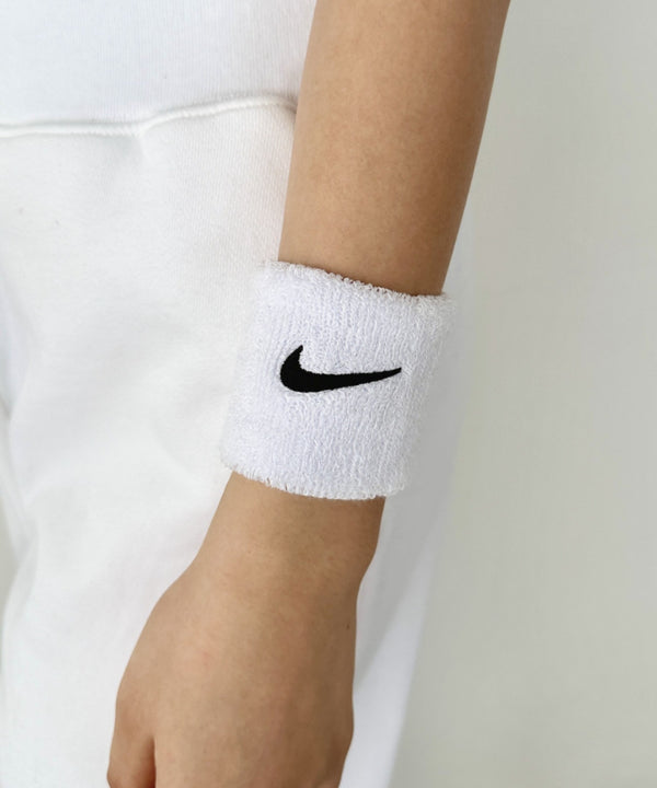 NIKE(ナイキ)/2個セット スウッシュ 刺繍 無地 リストバンド 2パック | IL4212001 | ホワイト