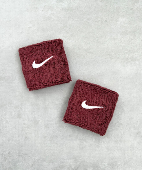 NIKE(ナイキ)/2個セット スウッシュ 刺繍 無地 リストバンド 2パック | IL4212001 | バーガンディー