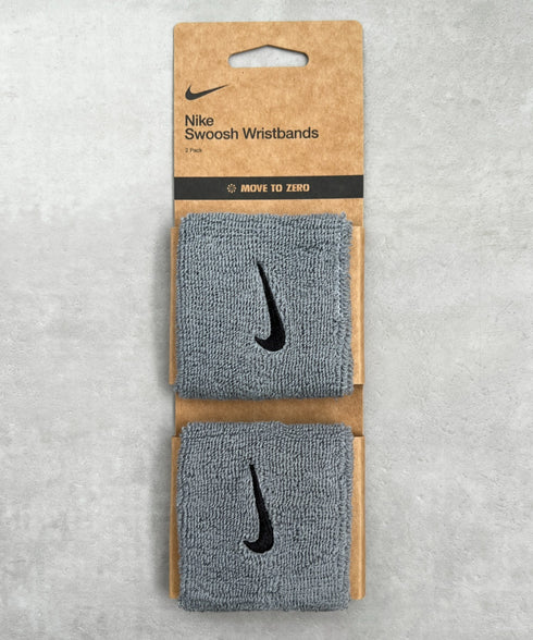 NIKE(ナイキ)/2個セット スウッシュ 刺繍 無地 リストバンド 2パック | IL4212001 | ダークグレー