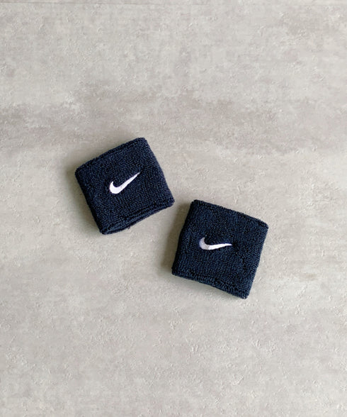 NIKE(ナイキ)/2個セット スウッシュ 刺繍 無地 リストバンド 2パック | IL4212001 | ネイビー