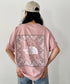 THE NORTH FACE(ザ・ノースフェイス)/ビッグロゴ プリント バンダナ 半袖 Tシャツ/M'S BANDANA S/S R/TEE | IM2251068 | ピンク