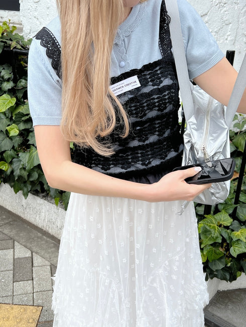 レースフリルキャミソール | SL2251644 | ブラック