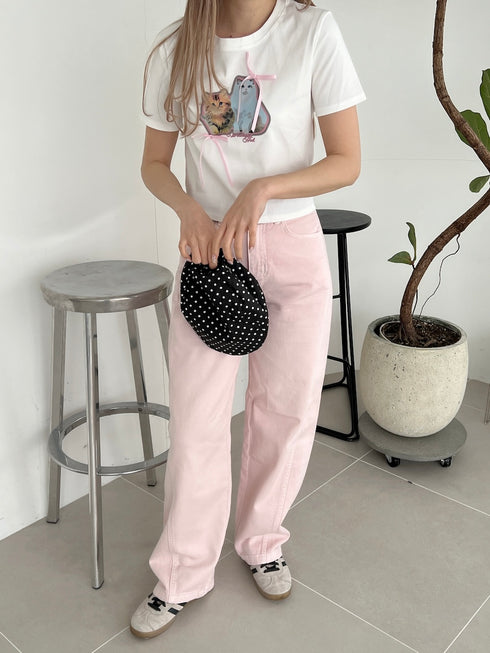 キャットリボンTシャツ | SL2252606 | ホワイト