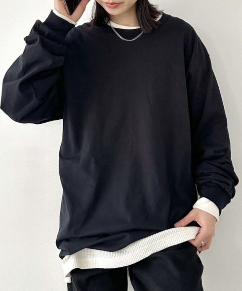 GILDAN(ギルダン) /ベーシック ロングスリーブ Tシャツ コットン ビッグシルエット オーバーサイズ サイズカラバリ豊富 長袖 ロンT 6.0オンス | 2193062 | ブラック